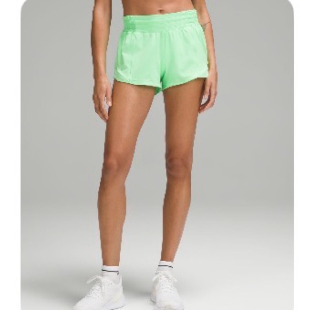 Lululemon Athletica Bright Green Athletic Shorts